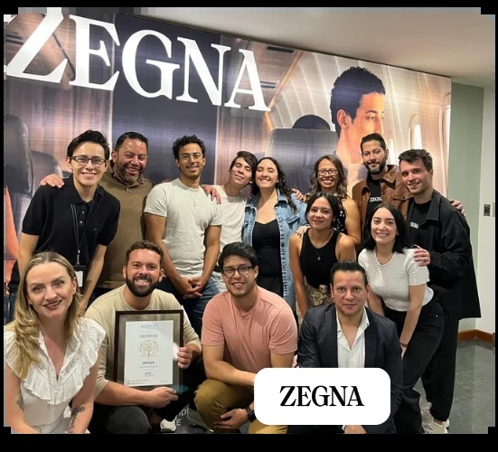 Entrega de reconocimiento Empresa Líder en Bienestar en ZEGNA